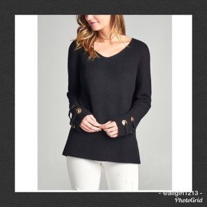 HOST PICK - Sweater With Lace Up Sleeves